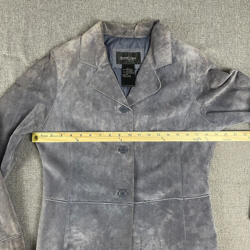 Vintage Brandon Thomas Lavender Purple Suede Leather Jacket Women Western Size M - Picture 8 of 11